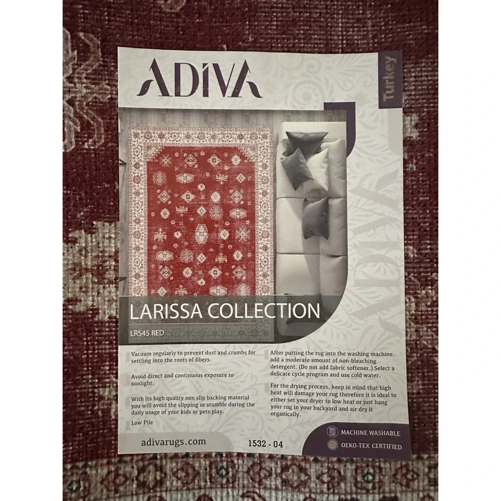 Machine Washable Rug Adiva Larissa 2'6